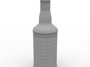 captain morgan black spiced rum 70cl uk bottle 3D 模型