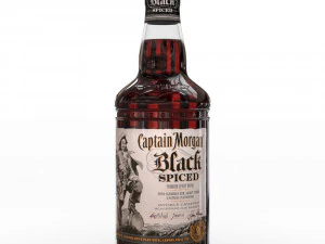 captain morgan black spiced rum 70cl us bottle 3D Model