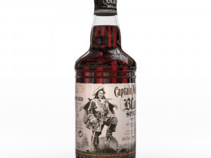captain morgan black spiced rum 70cl us bottle Modelo 3D