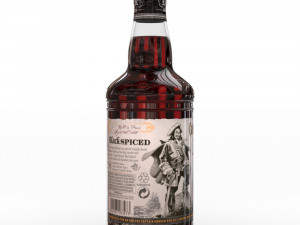 captain morgan black spiced rum 70cl us bottle Modelo 3D