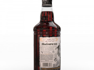 captain morgan black spiced rum 70cl us bottle Modelo 3D