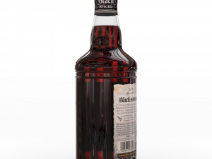 captain morgan black spiced rum 70cl us bottle Modelo 3D