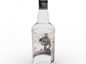 captain morgan black spiced rum 70cl us bottle Modelo 3D