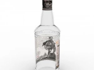 captain morgan black spiced rum 70cl us bottle 3D Model