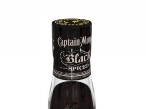 captain morgan black spiced rum 70cl us bottle Modelo 3D