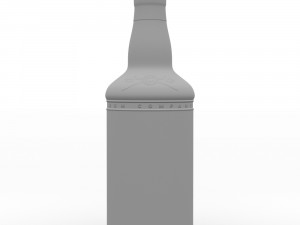 captain morgan black spiced rum 70cl us bottle Modelo 3D