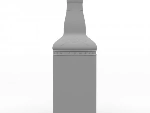 captain morgan black spiced rum 70cl us bottle 3D Model
