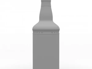 captain morgan black spiced rum 70cl us bottle 3D Model