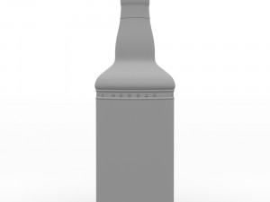captain morgan black spiced rum 70cl us bottle Modelo 3D