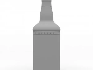 captain morgan black spiced rum 70cl us bottle 3D Model