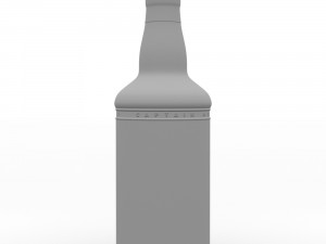 captain morgan black spiced rum 70cl us bottle Modelo 3D