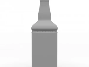 captain morgan black spiced rum 70cl us bottle 3D Model