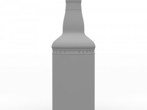 captain morgan black spiced rum 70cl us bottle Modelo 3D
