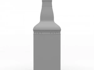 captain morgan black spiced rum 70cl us bottle 3D Model