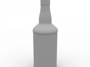 captain morgan black spiced rum 70cl us bottle 3D Model
