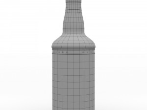 captain morgan black spiced rum 70cl us bottle Modelo 3D