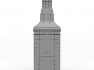 captain morgan black spiced rum 70cl us bottle Modelo 3D