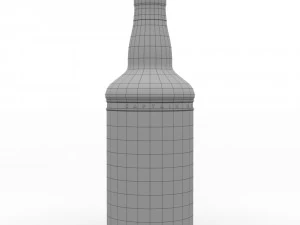 captain morgan black spiced rum 70cl us bottle 3D Model