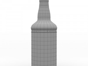 captain morgan black spiced rum 70cl us bottle Modelo 3D