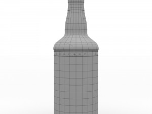 captain morgan black spiced rum 70cl us bottle Modelo 3D