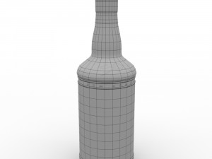 captain morgan black spiced rum 70cl us bottle Modelo 3D