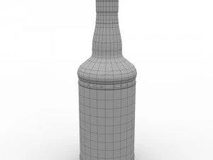 captain morgan black spiced rum 70cl us bottle 3D Model