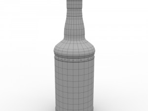 captain morgan black spiced rum 70cl us bottle Modelo 3D