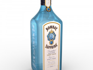 bombay sapphire 70cl bottle 3D Model