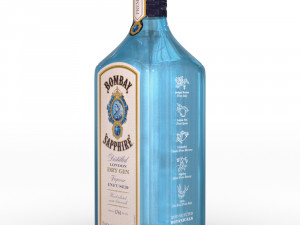 bombay sapphire 70cl bottle Modello 3D