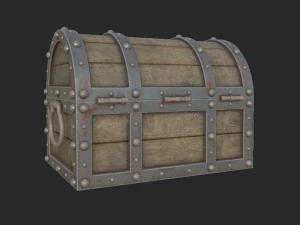 treasure chest low poly pbr 3D Print Model