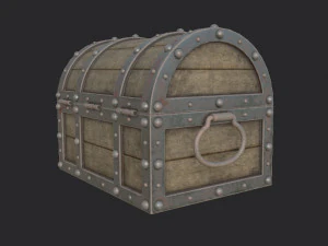 treasure chest low poly pbr 3D Print Model