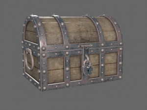 treasure chest low poly pbr 3D प्रिंट मॉडल