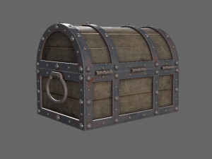 treasure chest low poly pbr 3D प्रिंट मॉडल