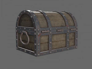 treasure chest low poly pbr 3D Print Model