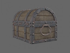 treasure chest low poly pbr 3D प्रिंट मॉडल