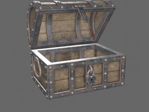 treasure chest low poly pbr 3D प्रिंट मॉडल