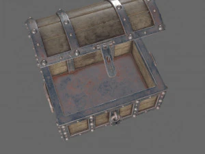 treasure chest low poly pbr 3D Print Model