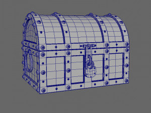 treasure chest low poly pbr 3D प्रिंट मॉडल