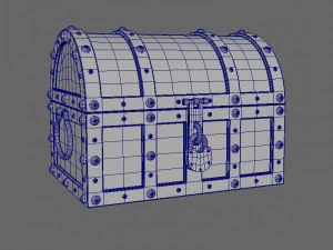 treasure chest low poly pbr 3D Print Model