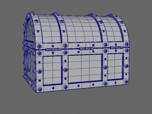 treasure chest low poly pbr 3D प्रिंट मॉडल