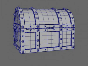 treasure chest low poly pbr 3D Print Model