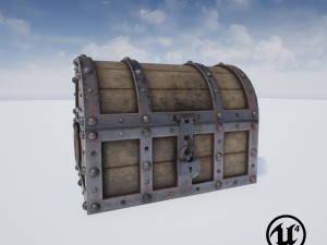 treasure chest low poly pbr 3D प्रिंट मॉडल