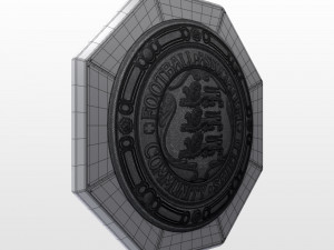 fa community charity shield trophy 3D Модель
