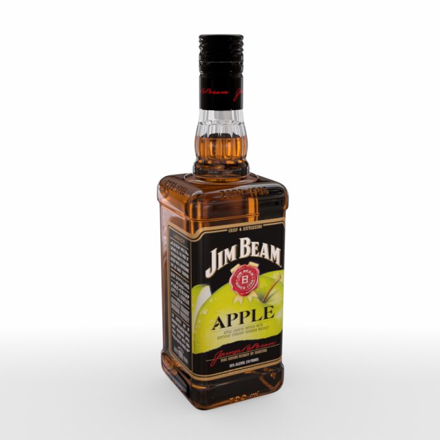 jim beam apple 70cl bottle 3D 모델 .c4d .max .obj .3ds .fbx .stl .blend 