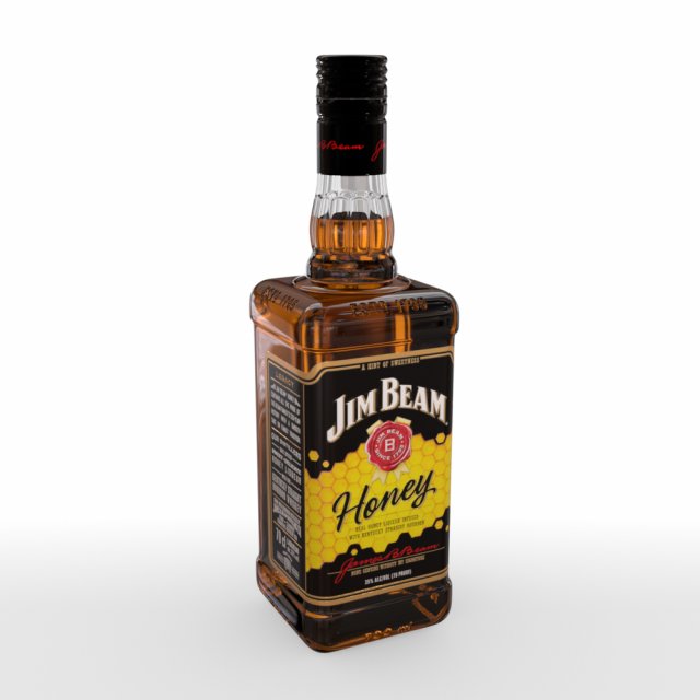 jim beam honey 70cl bottle 3D Модель .c4d .max .obj .3ds .fbx .stl .blend 