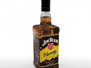 jim beam honey 70cl bottle 3Dモデル