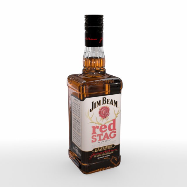 jim beam red stag 70cl bottle 3D-Modell .c4d .max .obj .3ds .fbx .stl .blend 