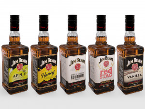 jim beam 70cl bottle set Model 3D