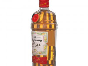tanqueray 70cl bottle set 3D Model
