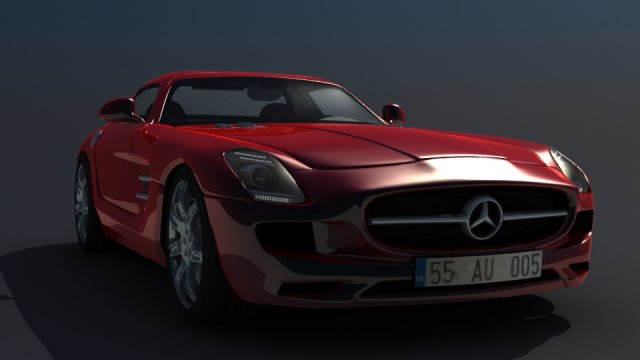 mercedes sls amg 3D Model .c4d .max .obj .3ds .fbx .stl .blend 